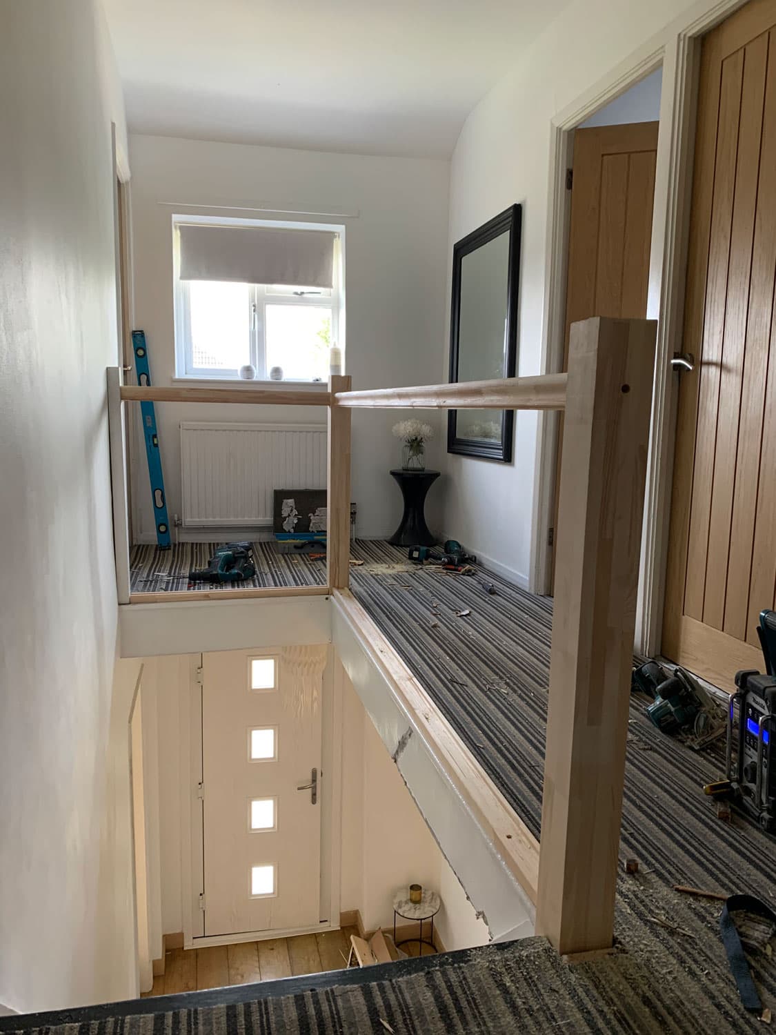 Landing Balustrade Installation by T Lefort Carpentry in Hertfordshire