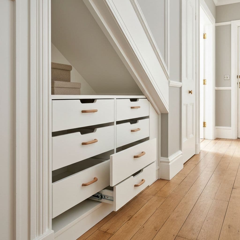 Under-Stairs Storage by T Lefort Carpentry in Hertfordshire